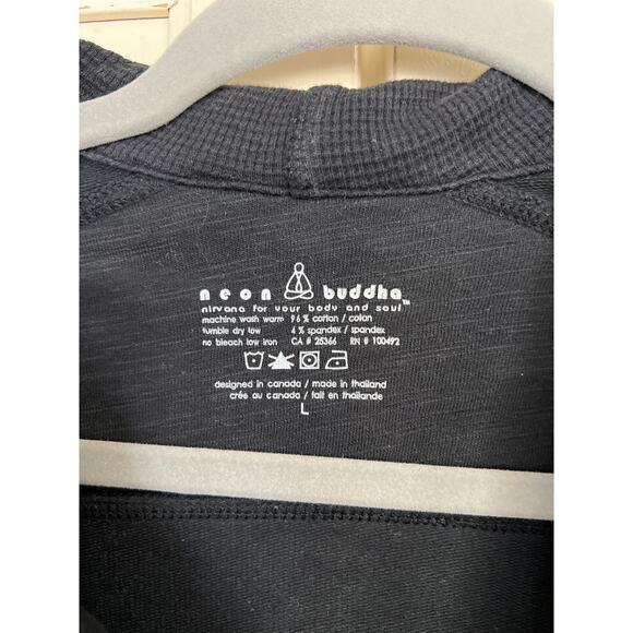 Neon Buddha size large black blazer jacket stretch knit - Picture 3 of 4